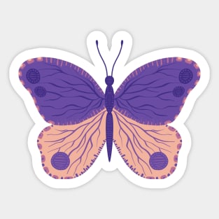 Pink and purple butterfly Sticker